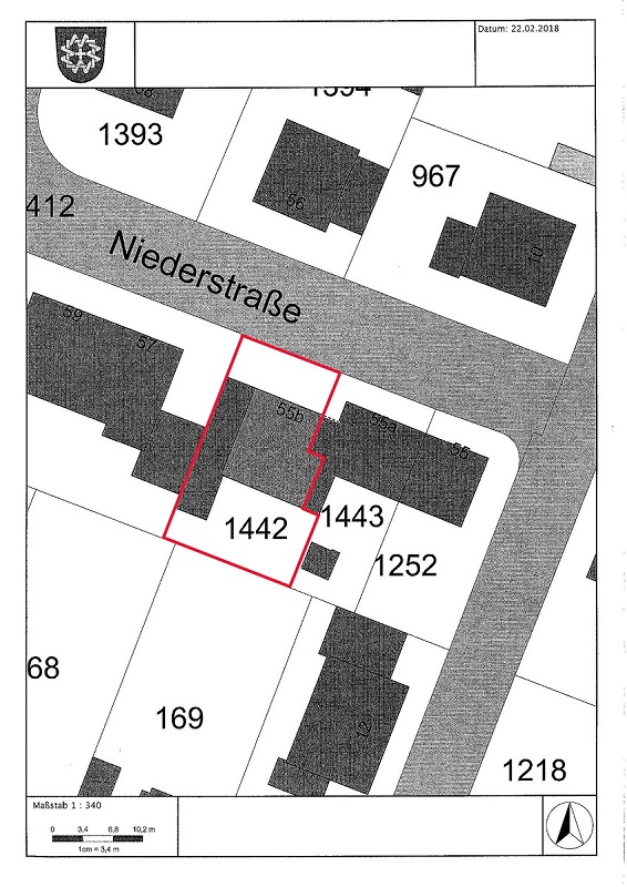 Katasterplan Bungalow Willich