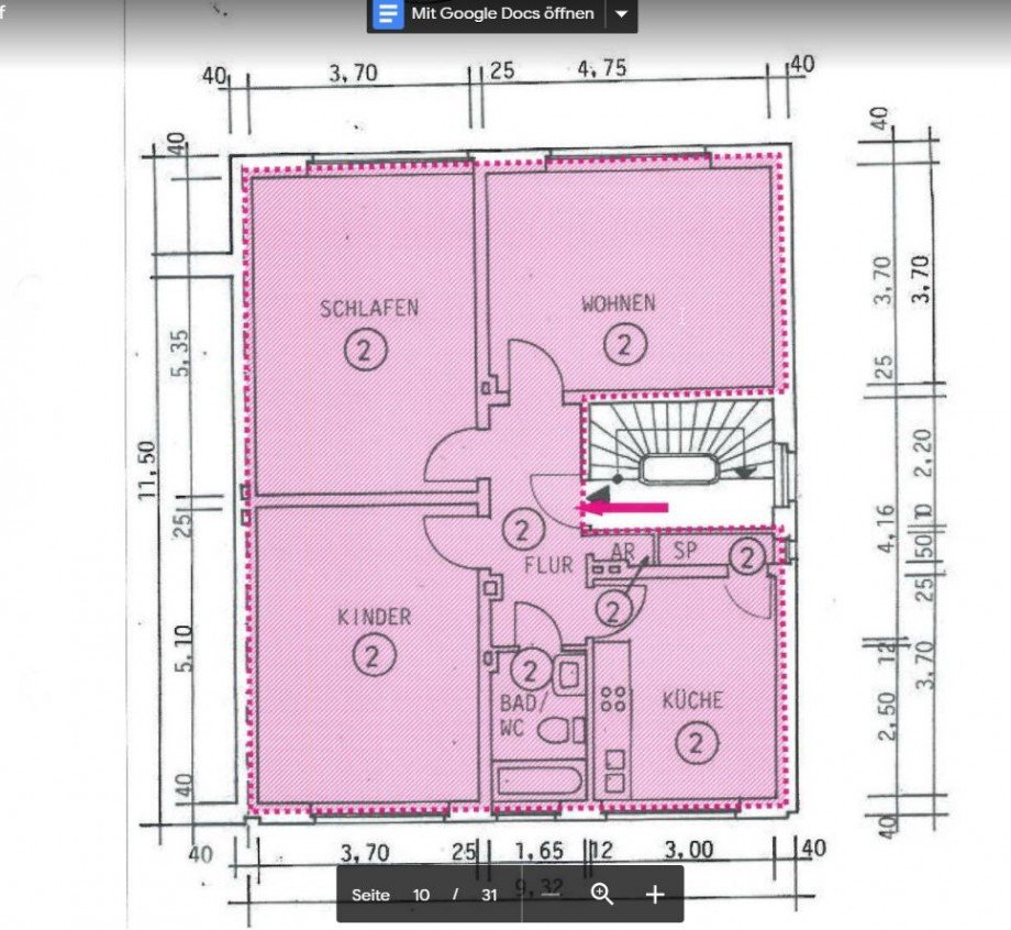 1 Grundriss Etagenwohnung Korschenbroich