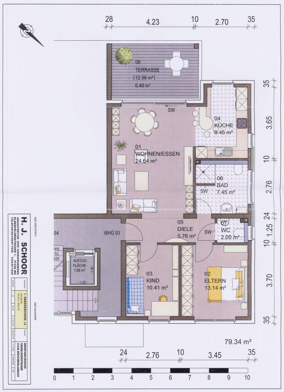 Grunriss Wohnung Nr 3 Etagenwohnung M�nchengladbach