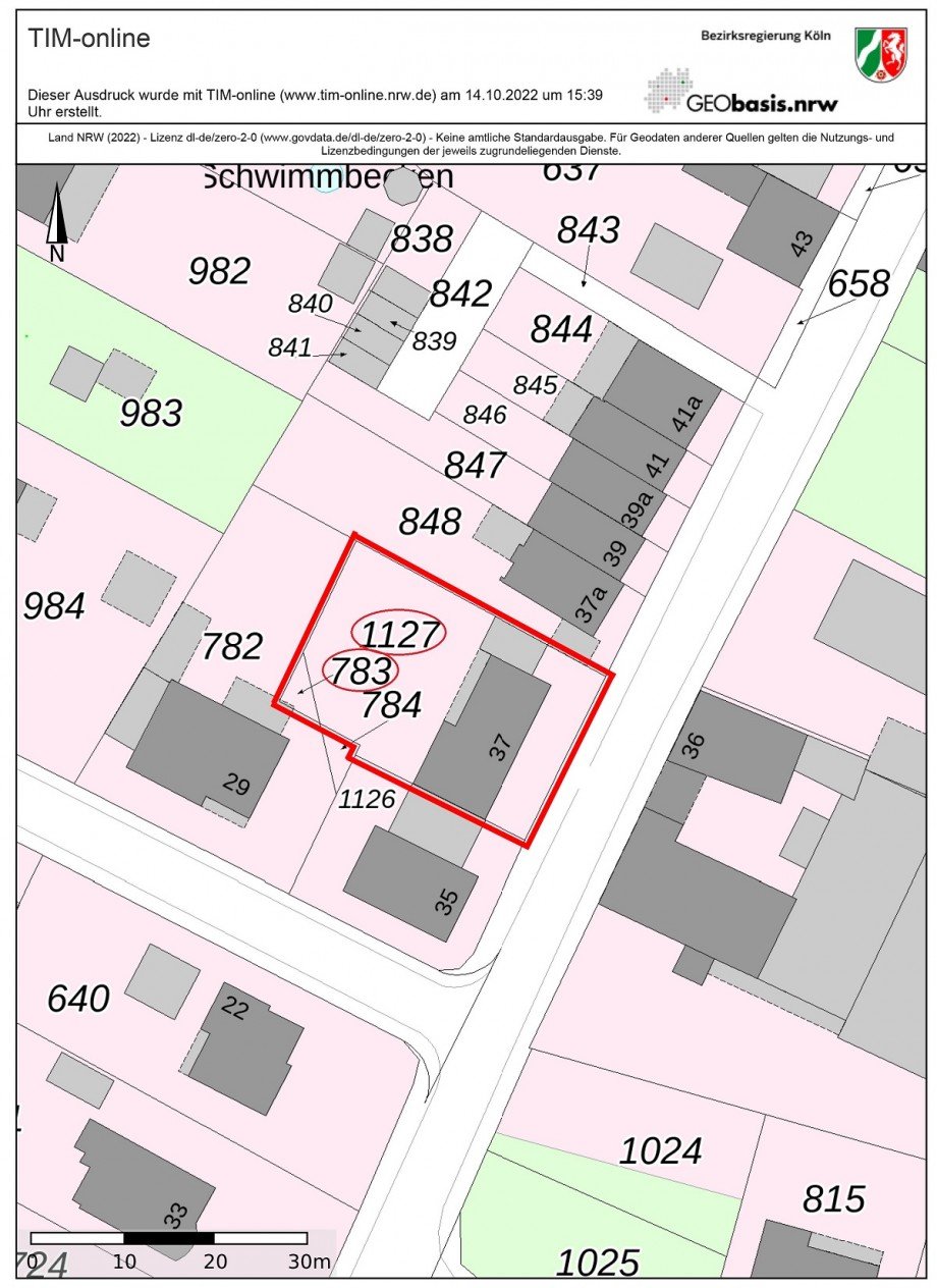 Lageplan Einfamilienhaus Erkelenz